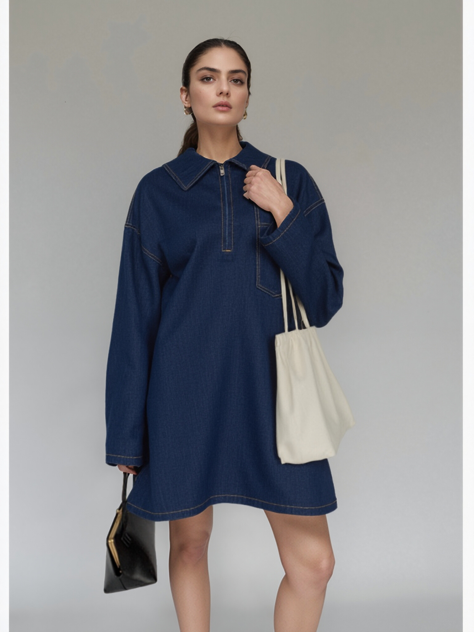 Grossista Cherry Koko - Abito da camicia in denim