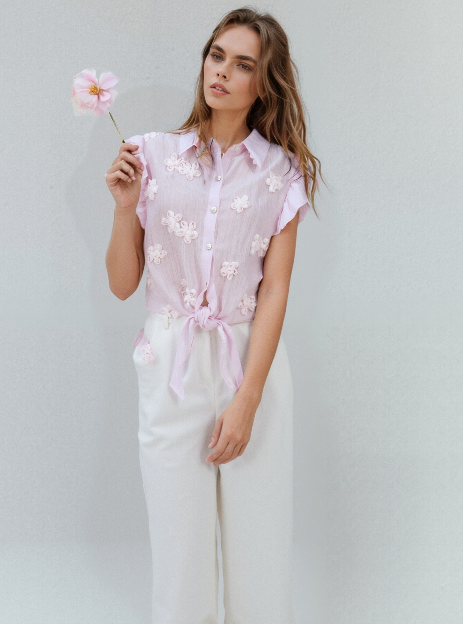 Mayorista Cherry Koko - Patrones de flores de camisa sin mangas