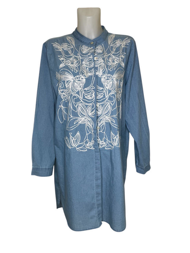 Wholesaler Cherry Koko - Denim dress shirt with embroidery