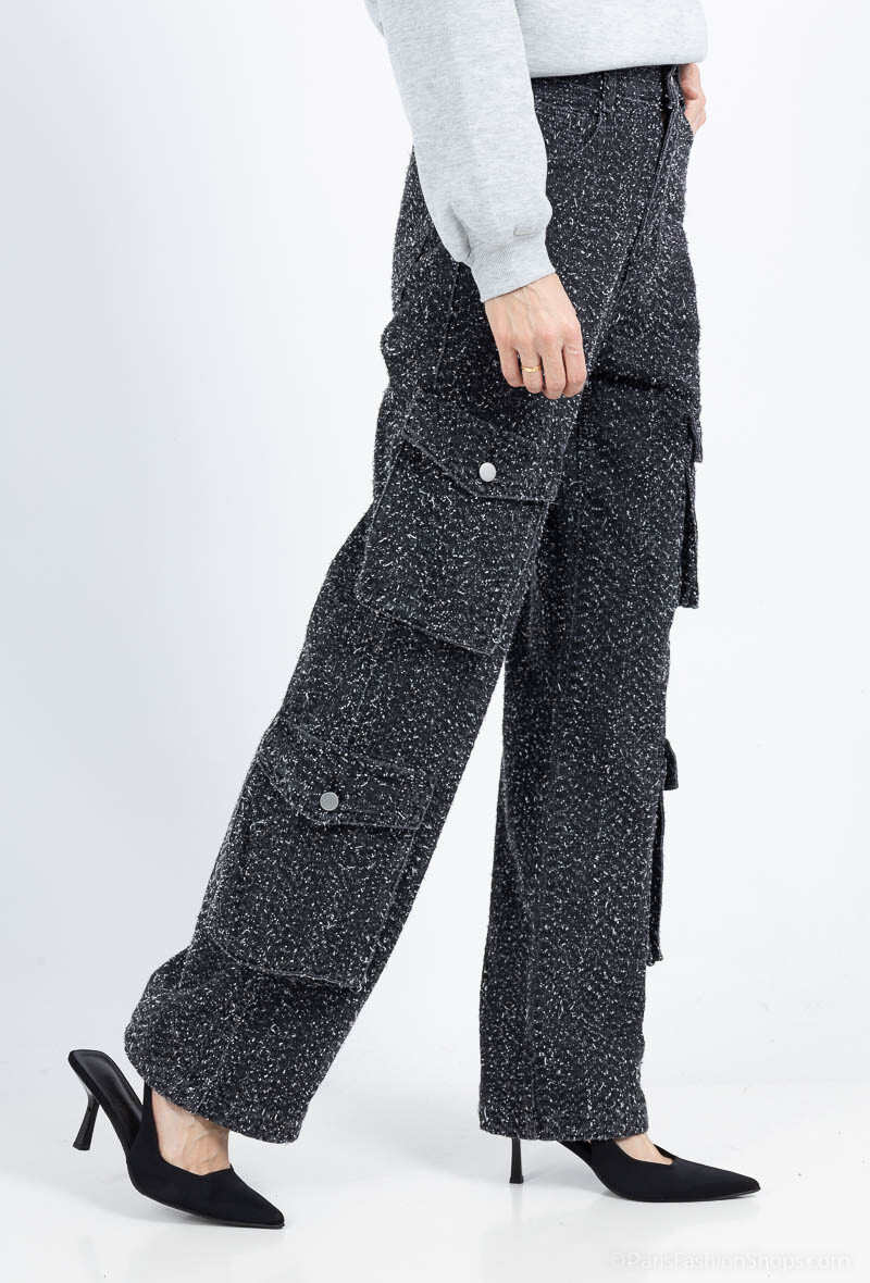 Wholesaler Cherry Koko - Knitted cargo jeans with 4 pockets