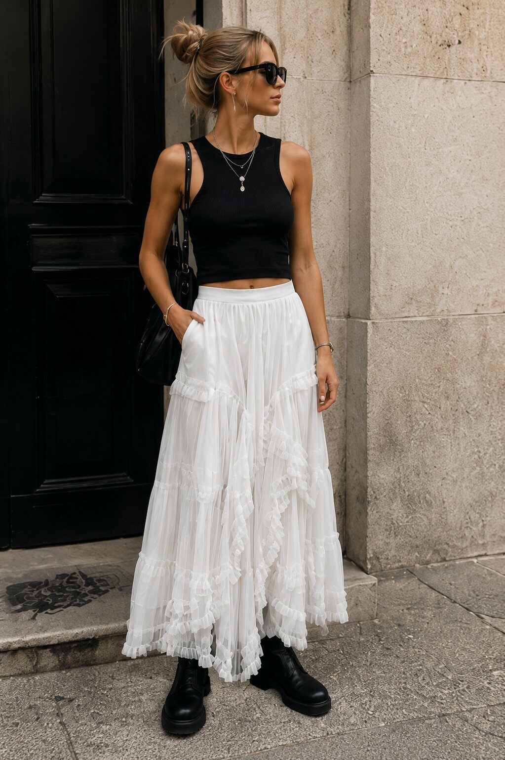 Grossiste Cherry Koko - BLOOM – Jupe longue en tulle à volants