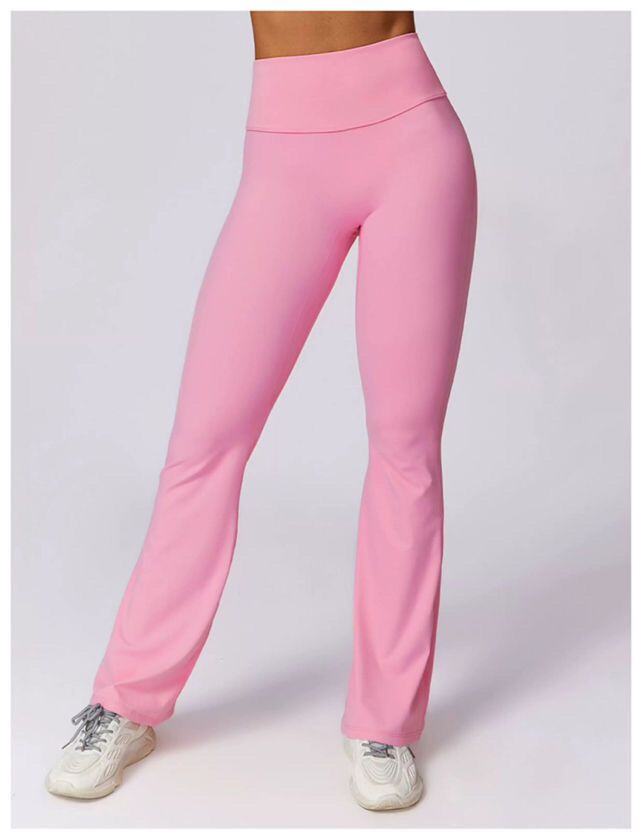 Großhändler Cherry Koko - Hoch taillierte ausgestellte Leggings aus formendem Funktionsstoff