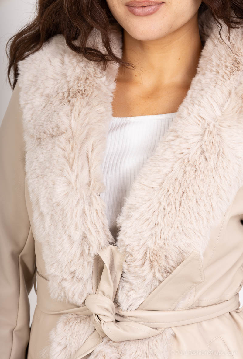 PU Fur Jacket Cherry Koko | Paris Fashion Shops