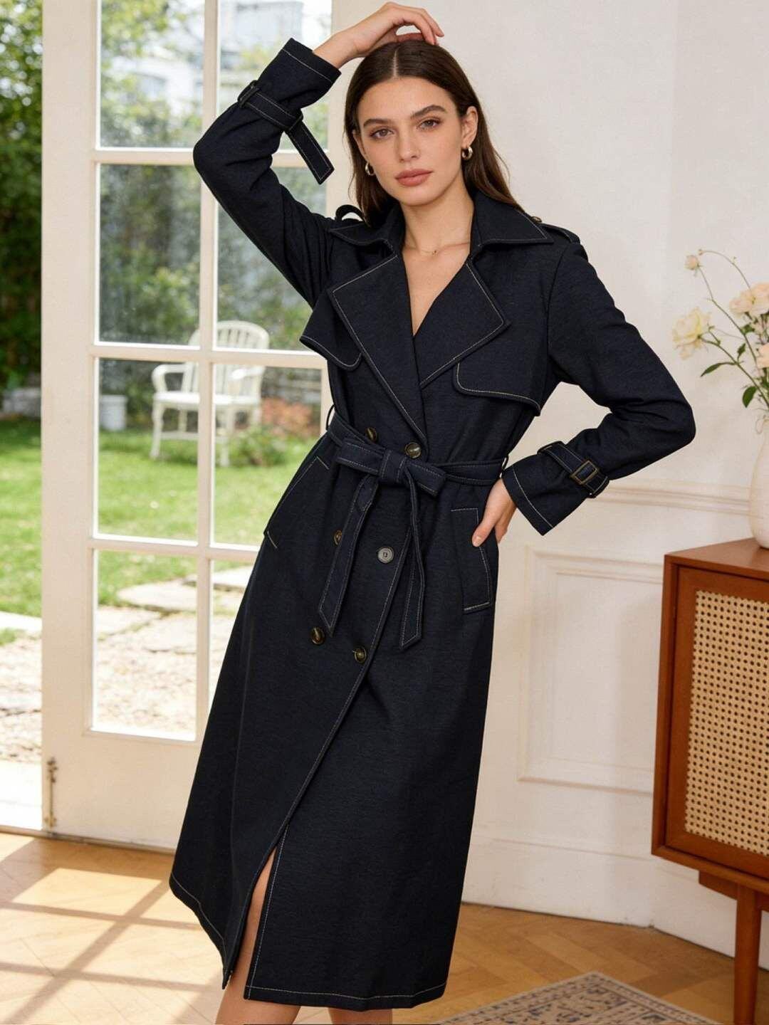 Großhändler Cherry Koko - LUMEA – Langer, taillierter Trenchcoat aus Baumwollmischung