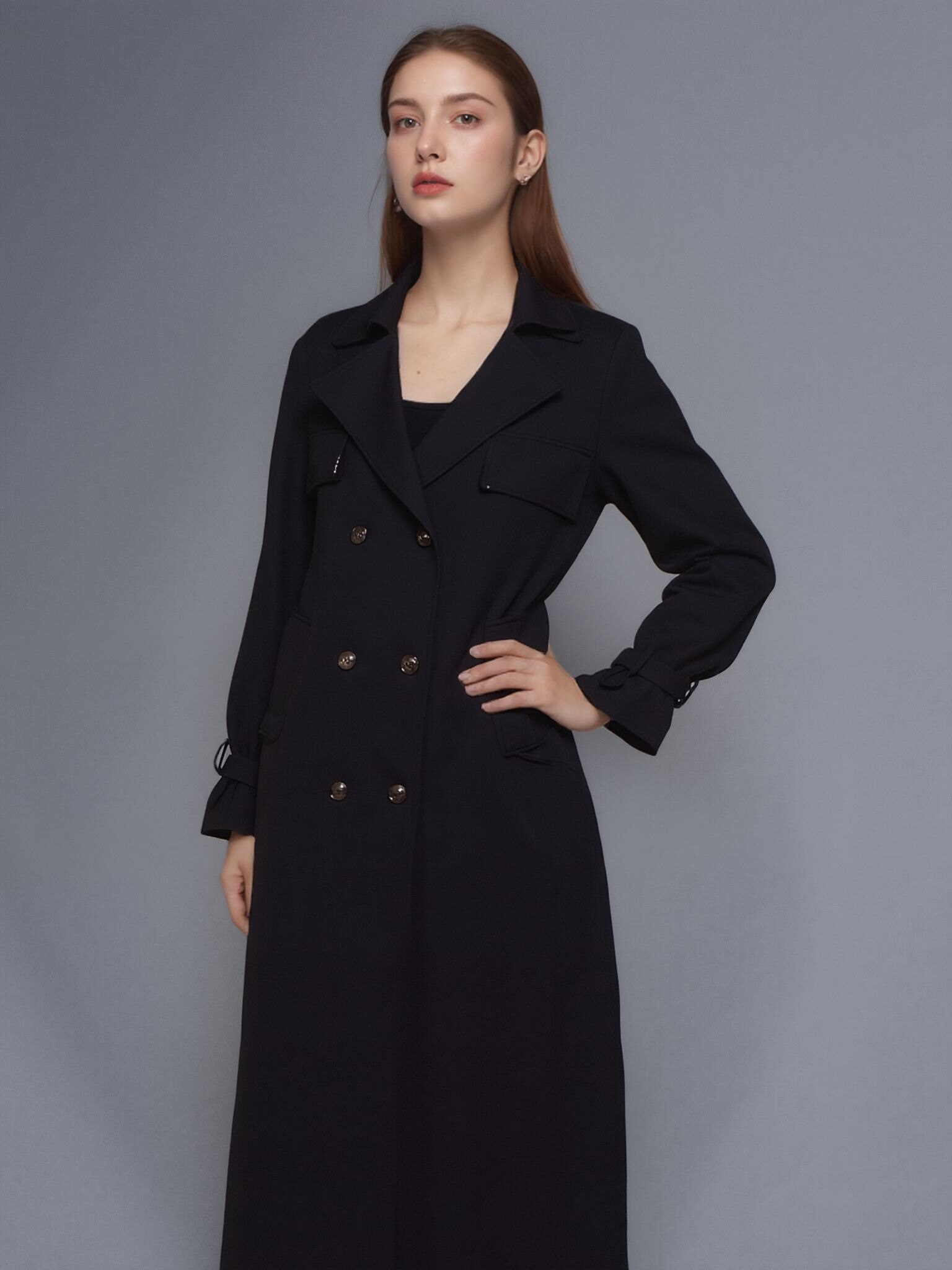Großhändler Cherry Koko - Langer Trenchcoat Leopardenfutter