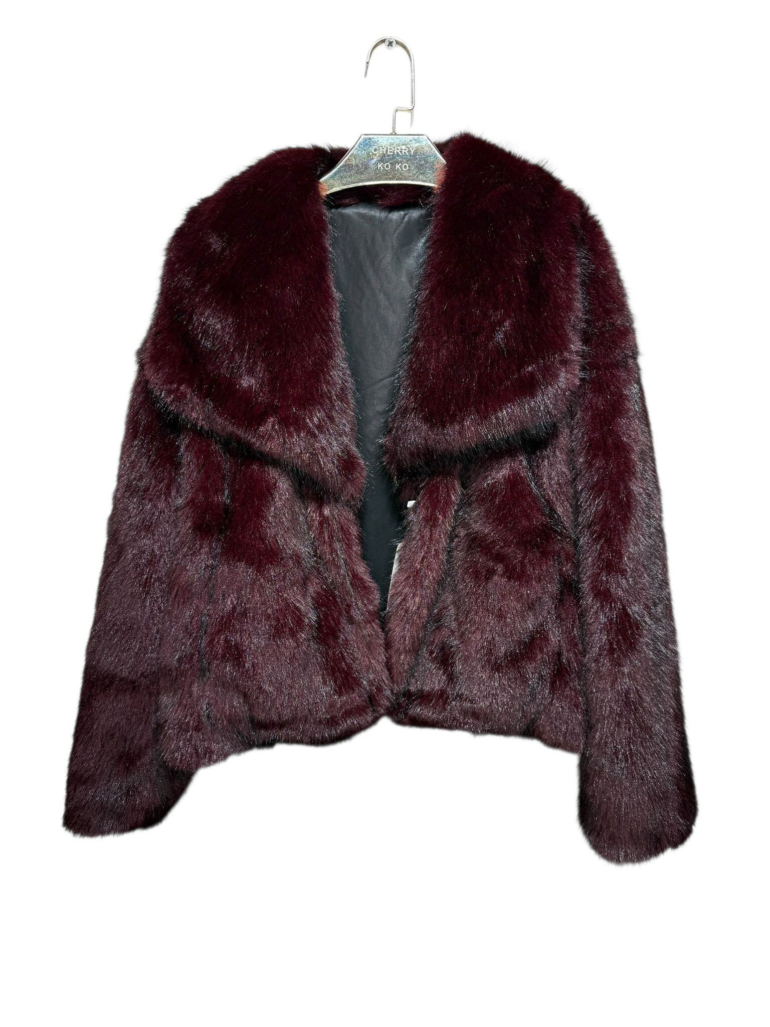 VELORIA – Reversible belted coat in faux leather and faux fur | Paris ...