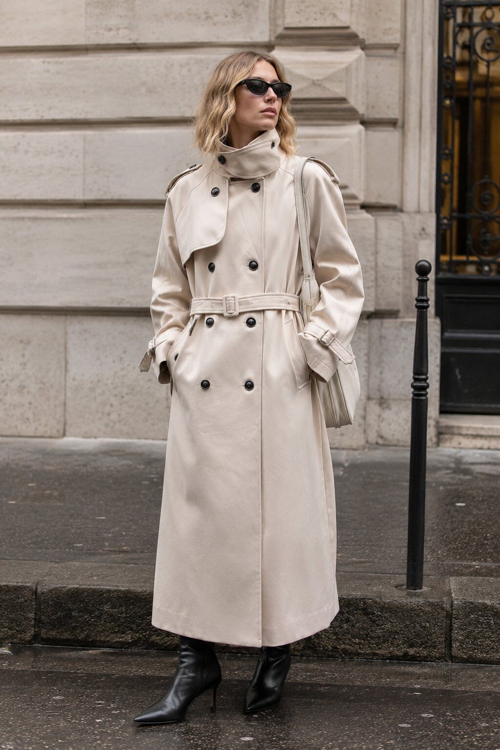 Wholesaler Cherry Koko - LUMEA – Long belted trench coat with high collar