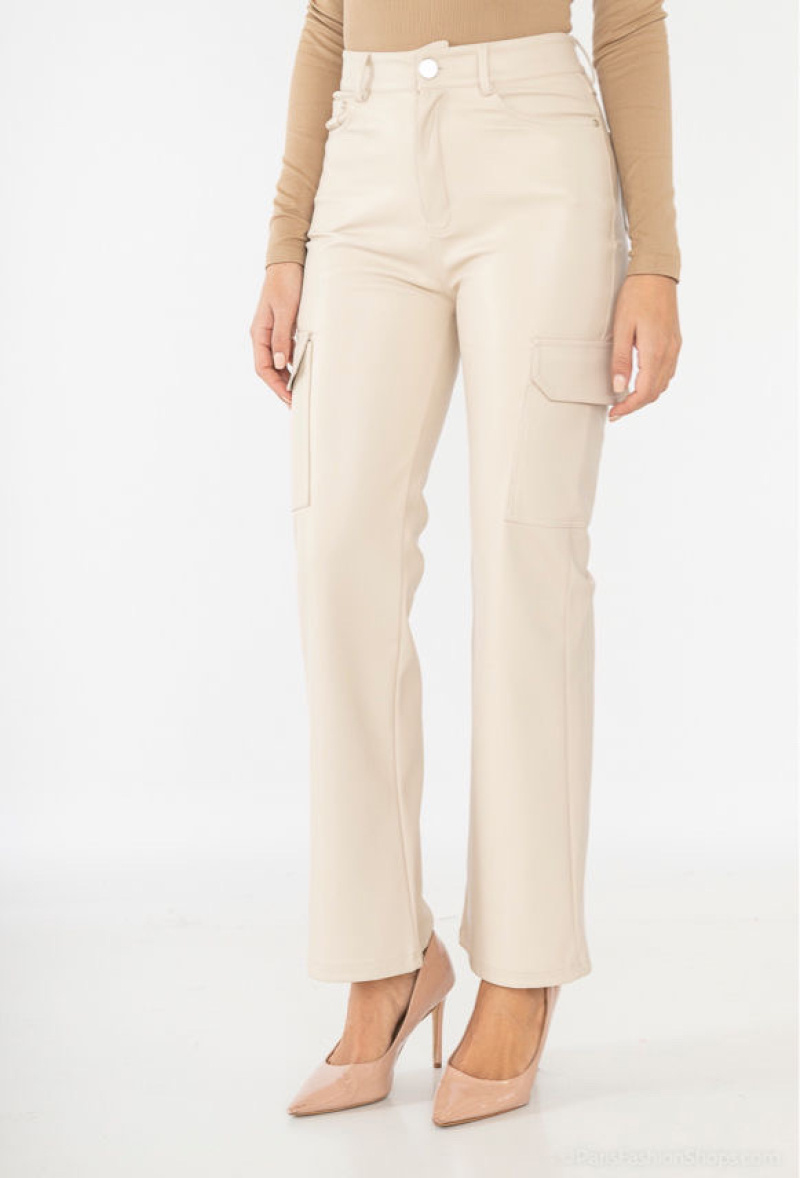 Wholesaler Cherry Koko - Imitation leather cargo pants