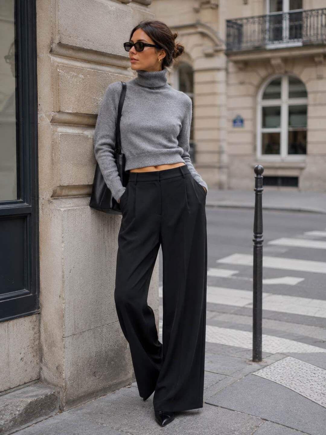 Grossiste Cherry Koko - ELENA – Pantalon tailleur droit à jambes larges