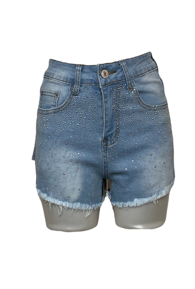 Grossiste Cherry Koko - Short en jean avec stras