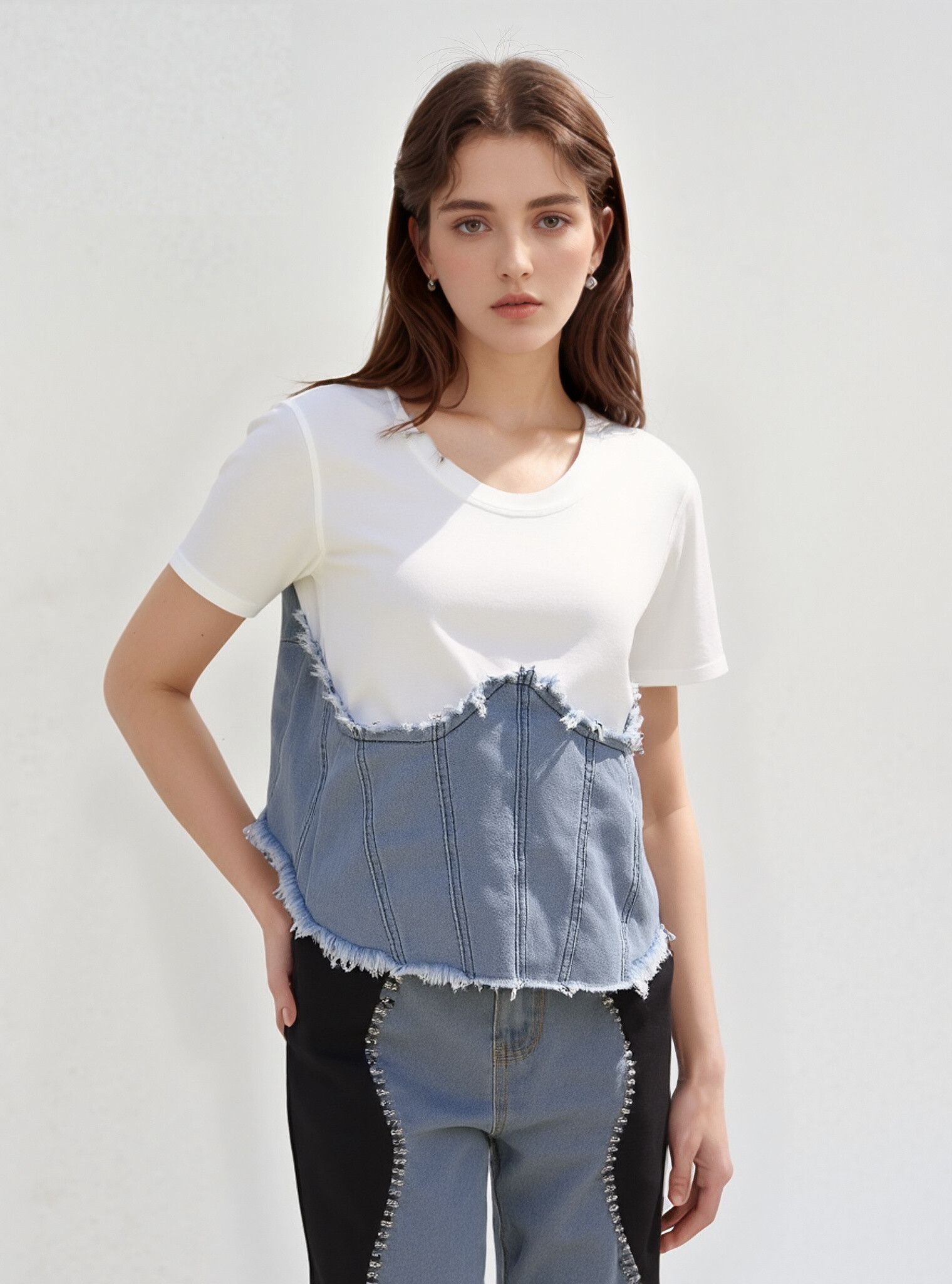 Grossista Cherry Koko - T-shirt bi-Jean