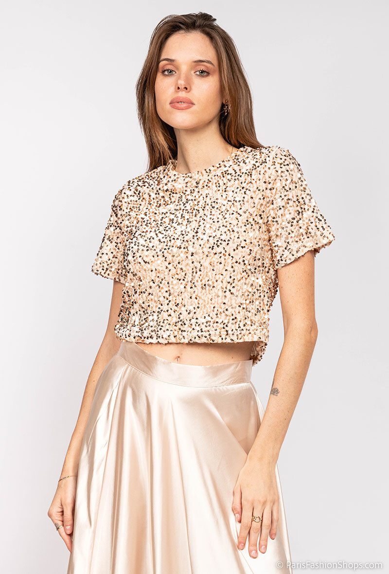 Wholesaler Cherry Koko - CANDY – Sparkling sequin crop top