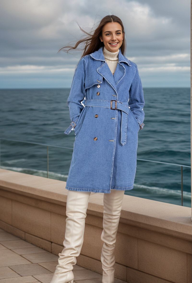 Wholesaler Cherry Koko - Trench Denim Coat
