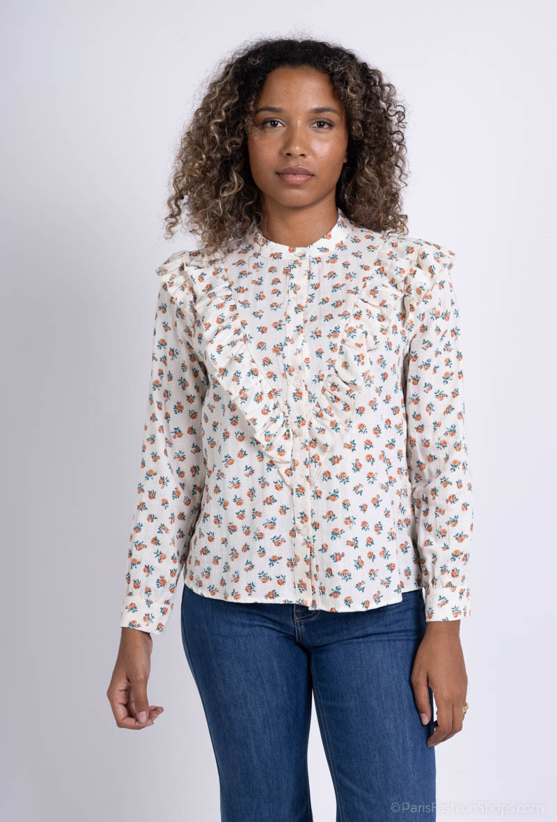Grossiste Cherry Paris - Blouse motif à fleurs YLENNA