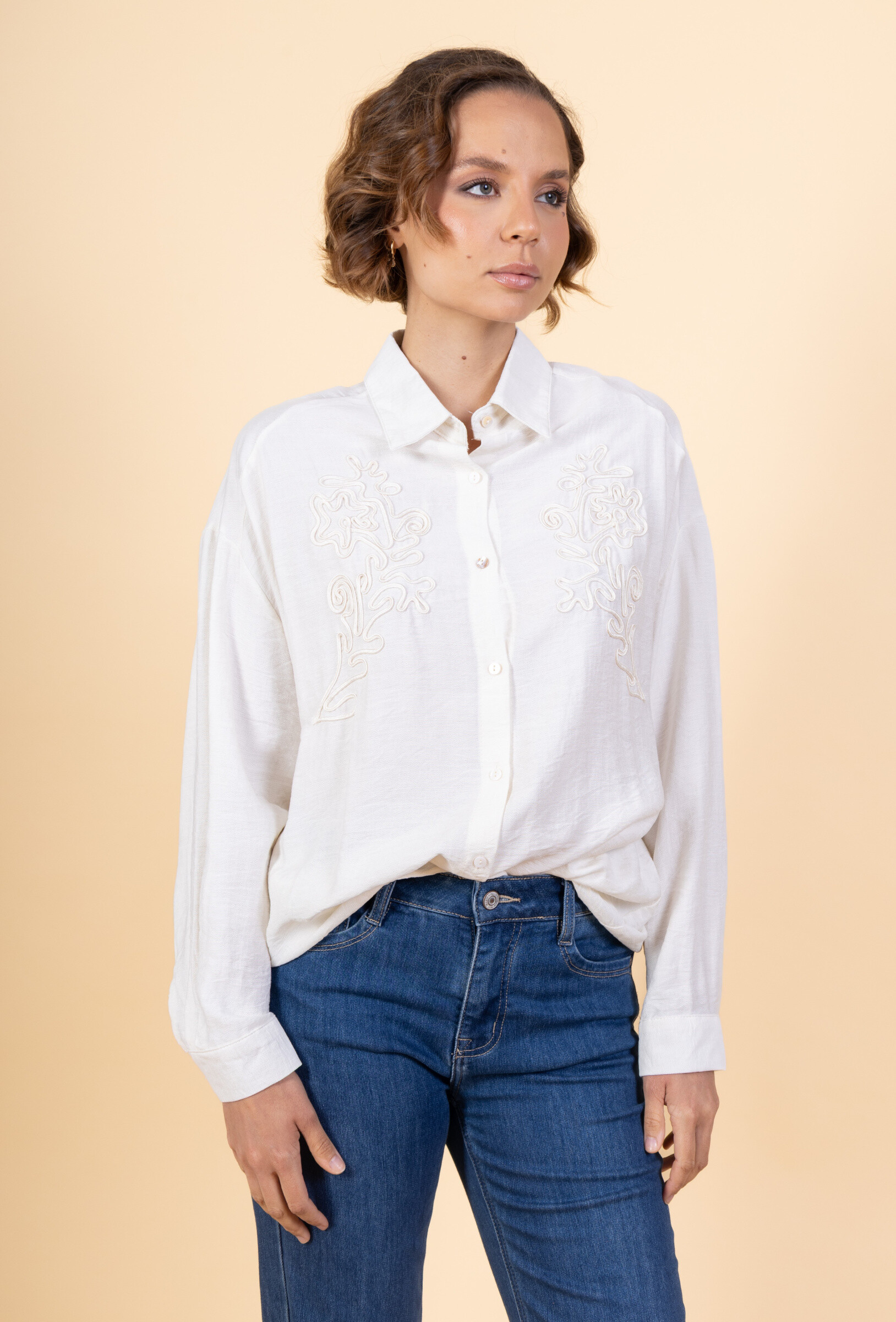 Wholesaler Cherry Paris - Uni Cotton Shirt Uni Paulina