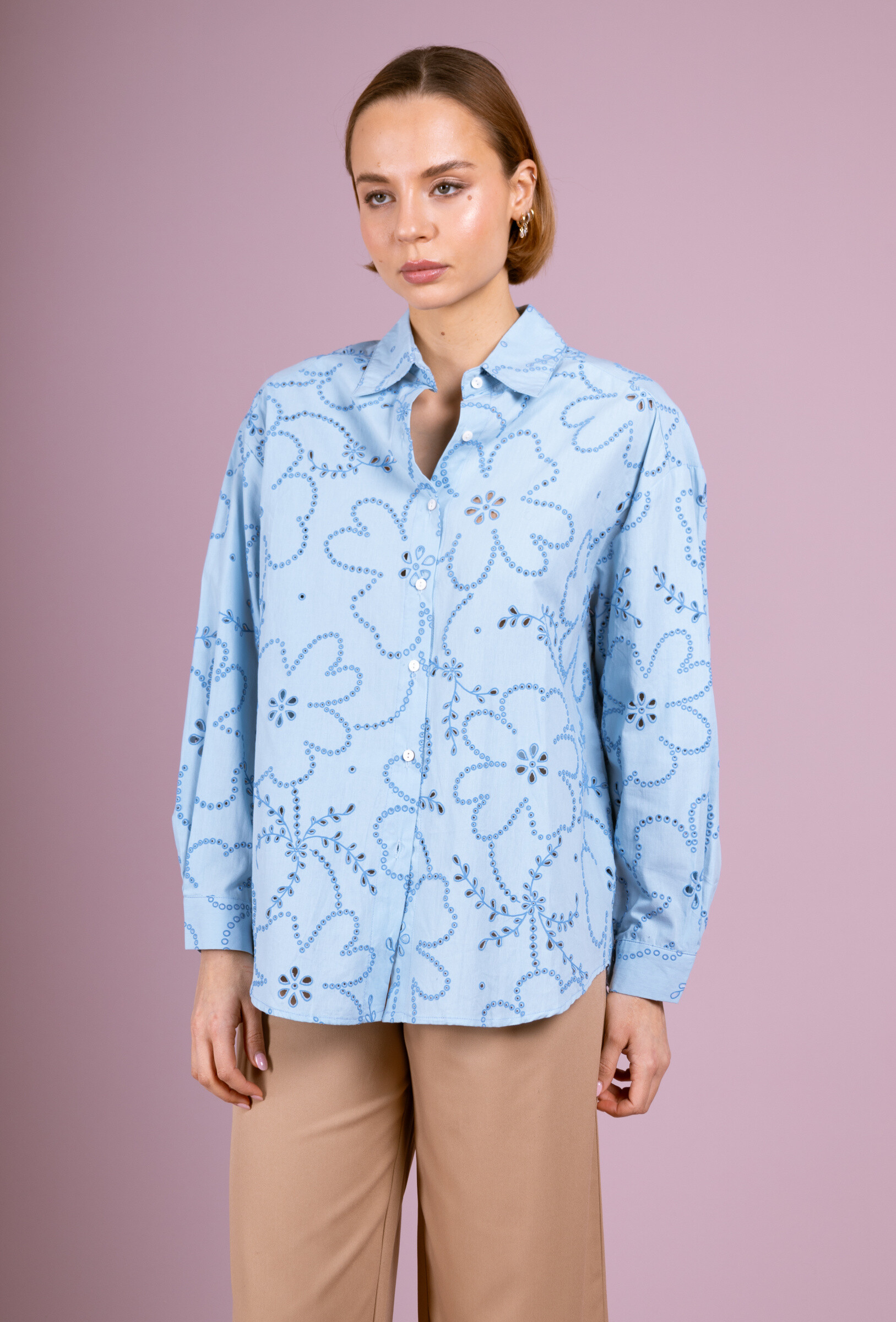 Wholesaler Cherry Paris - POENUI embroidered cotton shirt