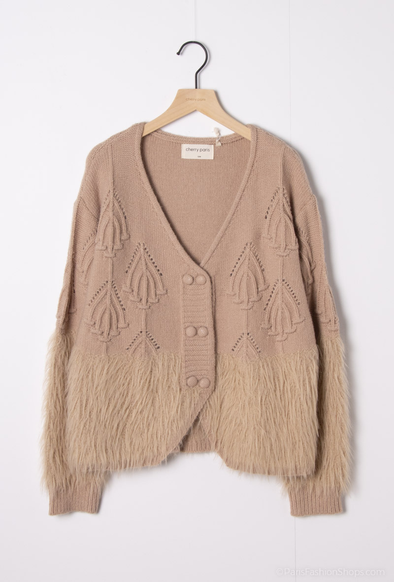 Grossiste Cherry Paris - Gilet avec fausse fourrure PACIFICA