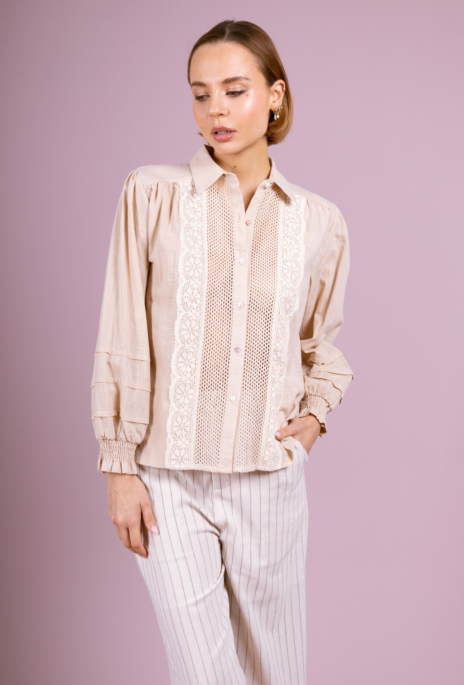 Wholesaler Cherry Paris - Shirt with lace CONSTANCIA