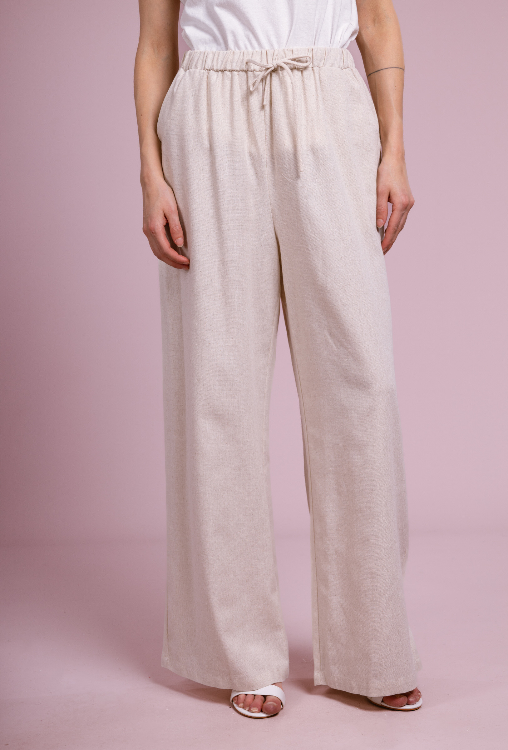 Grossiste Cherry Paris - Pantalon en lin uni fluide HOKI