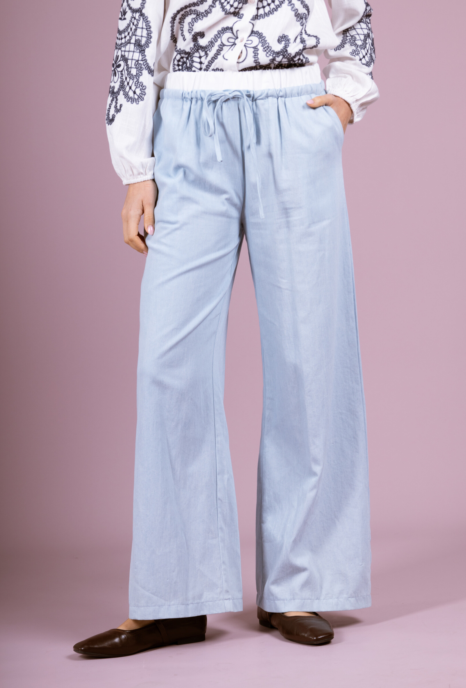 Wholesaler Cherry Paris - Cotton pants with white edge SUZAN