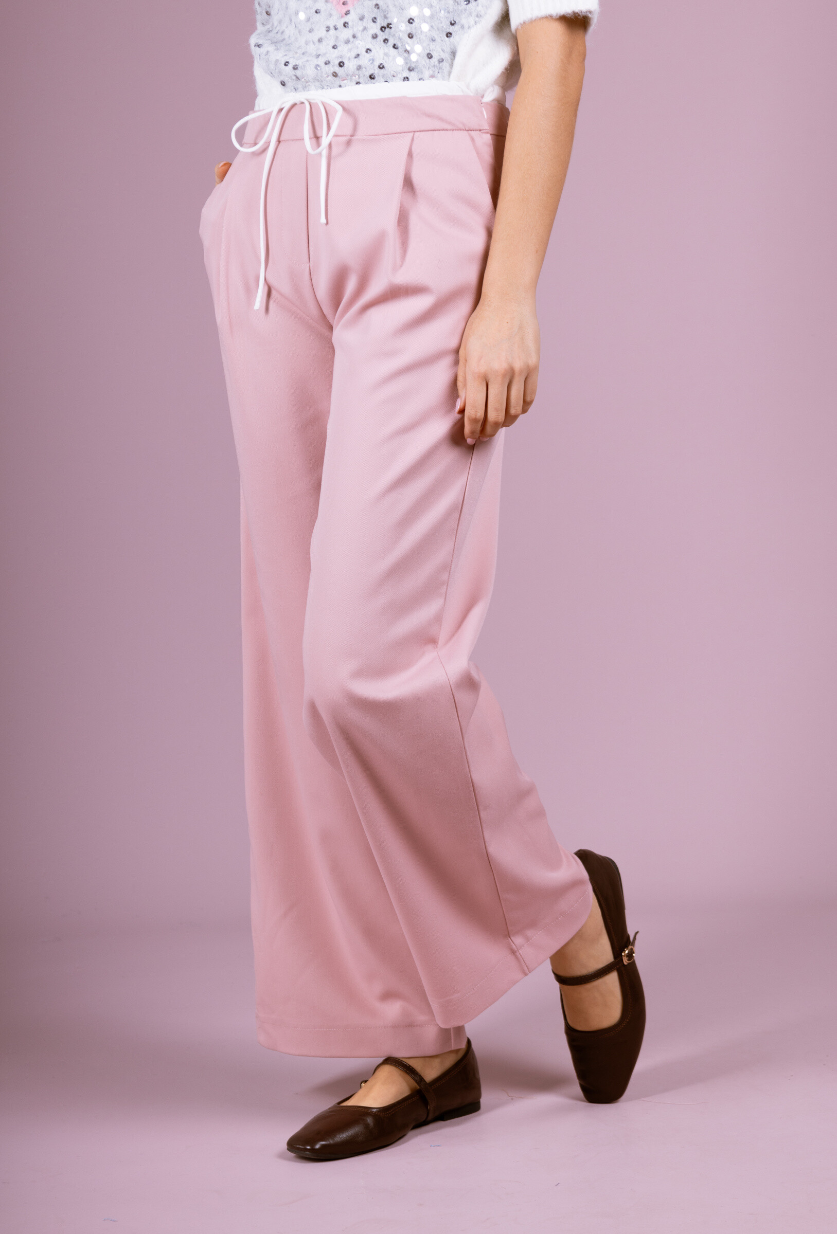 Wholesaler Cherry Paris - Straight cut white edge pants SUKI