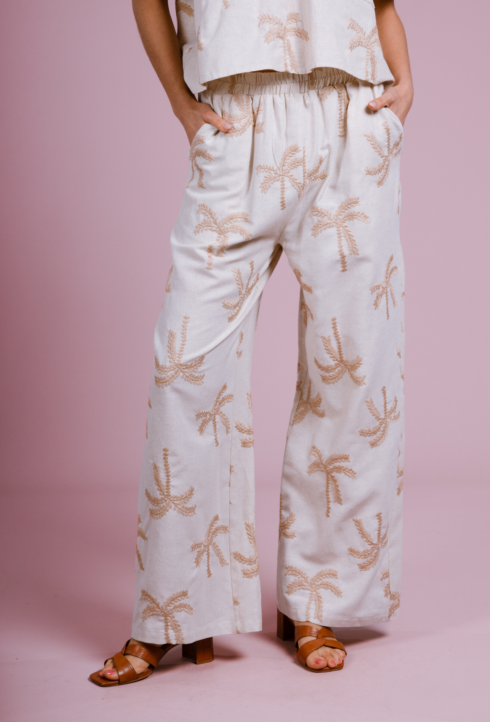 Grossiste Cherry Paris - Pantalon fluide en lin imprimé NATALI
