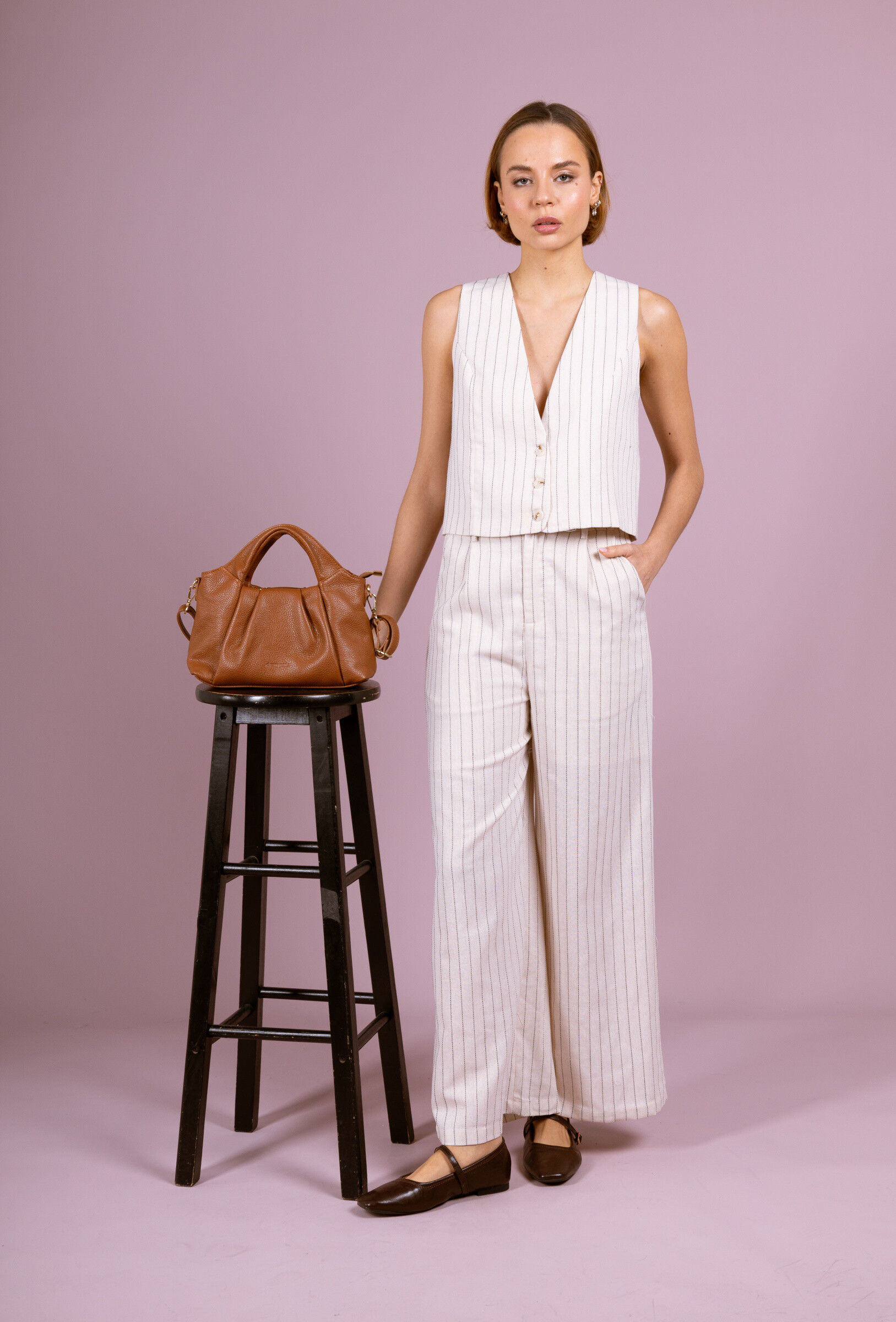 Wholesaler Cherry Paris - BERGIDO striped print straight pants