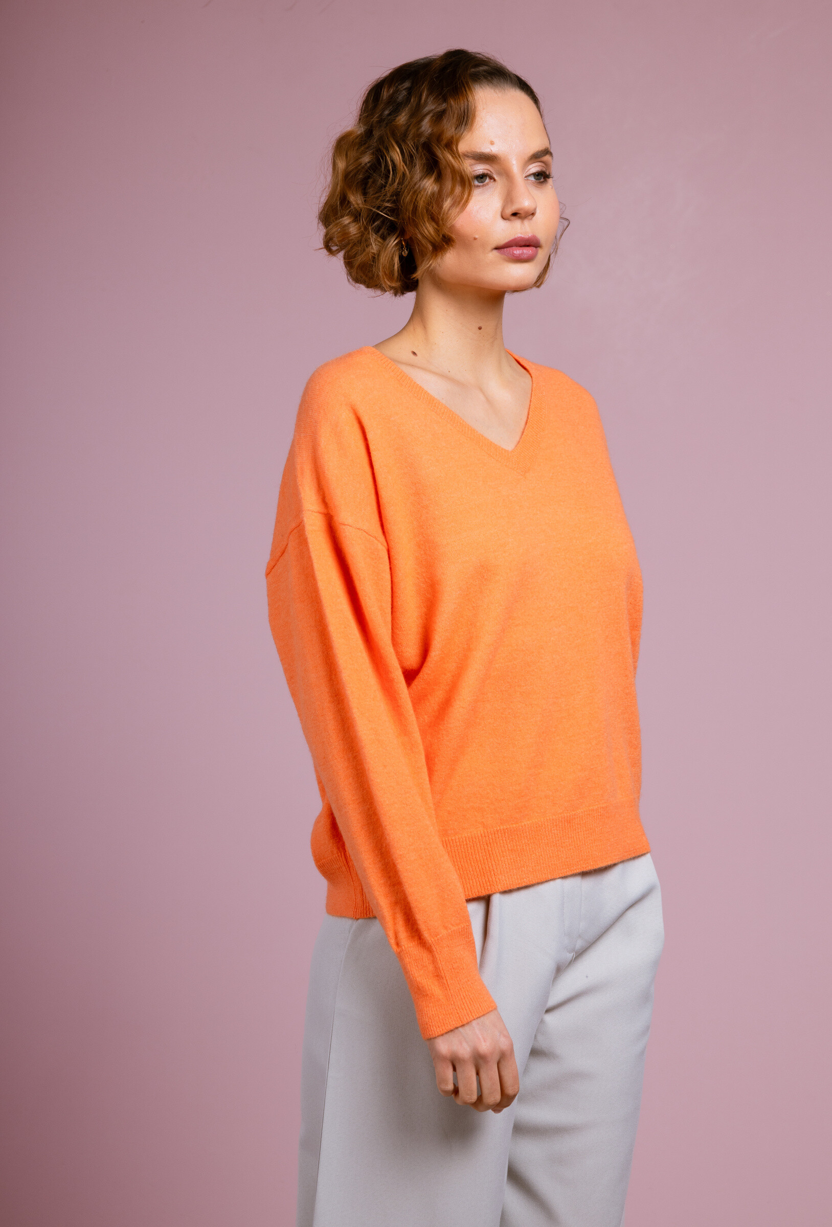 Wholesaler Cherry Paris - Basic V-neck sweater PHILOMENE