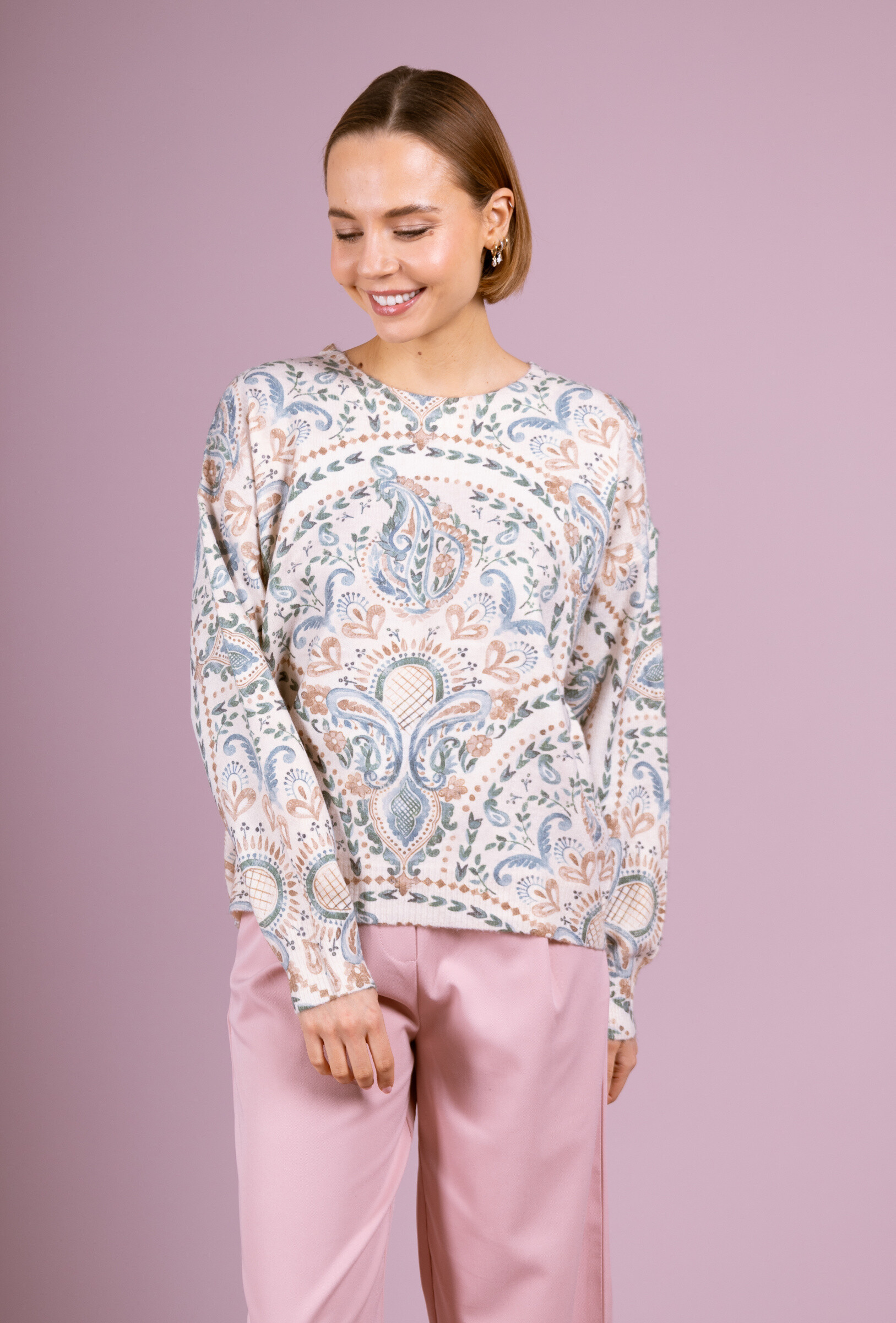 Wholesaler Cherry Paris - NINON long-sleeved printed sweater
