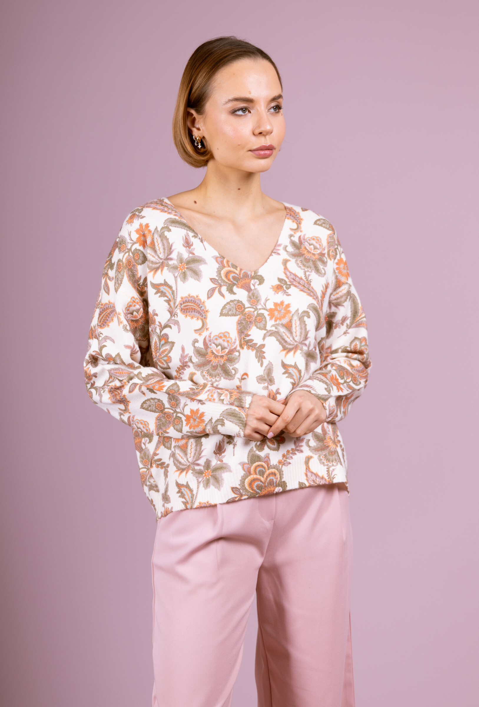 Wholesaler Cherry Paris - Sami V-neck printed sweater