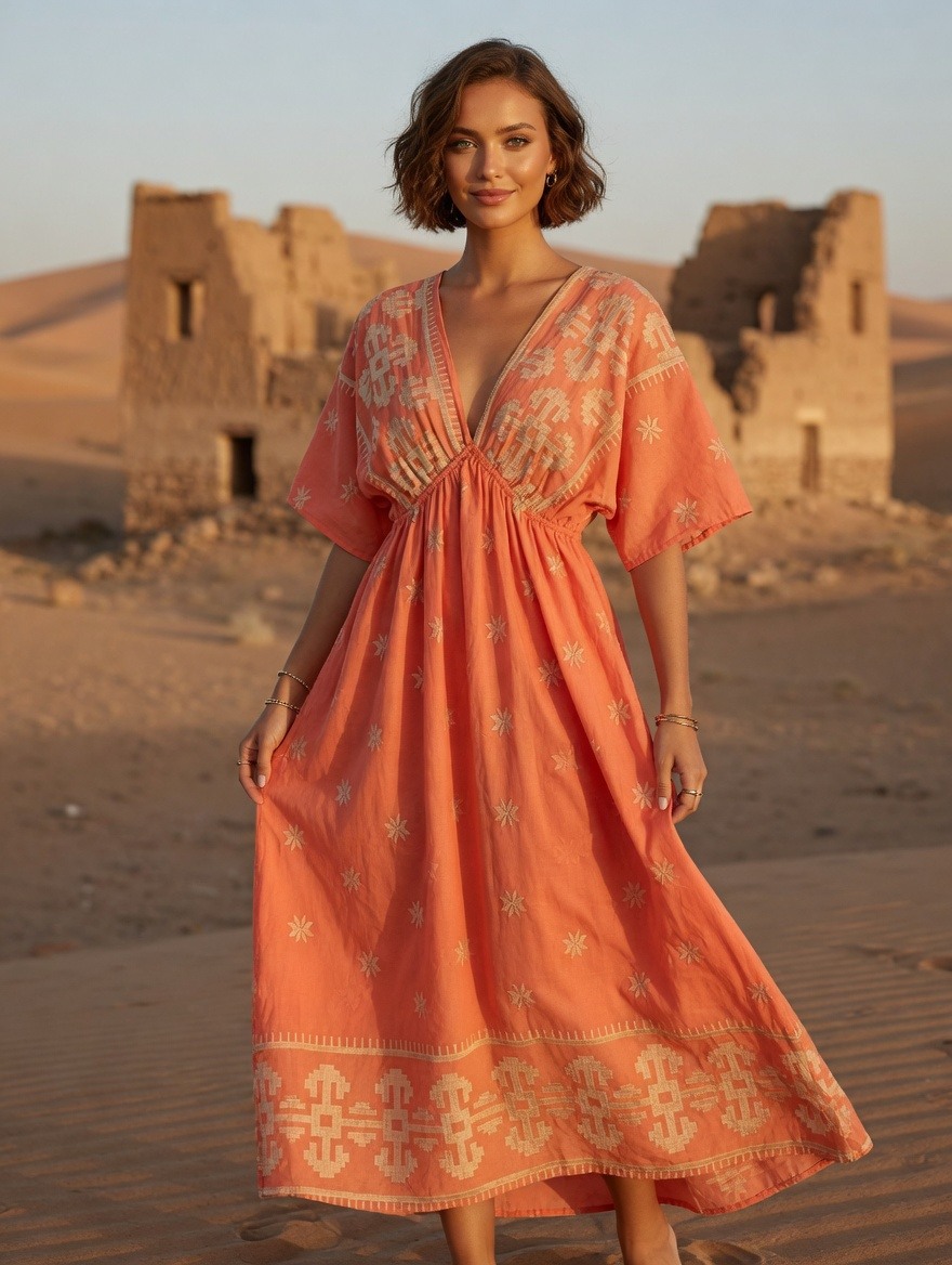 Grossiste Cherry Paris - Robe légère en coton brodée FIONA