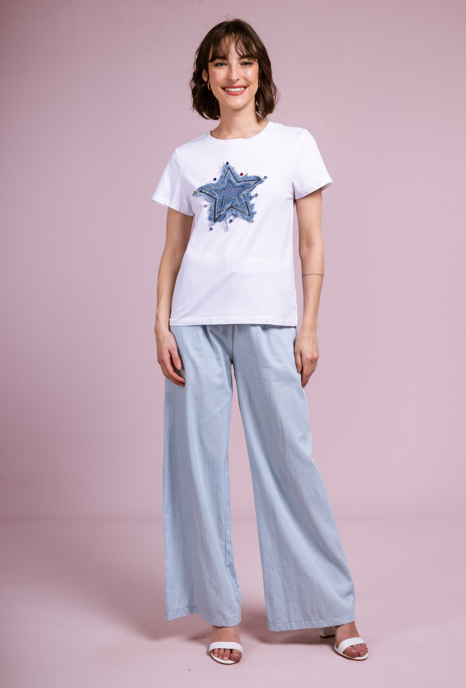 Wholesaler Cherry Paris - Cotton t shirt with EURIM star EURIA