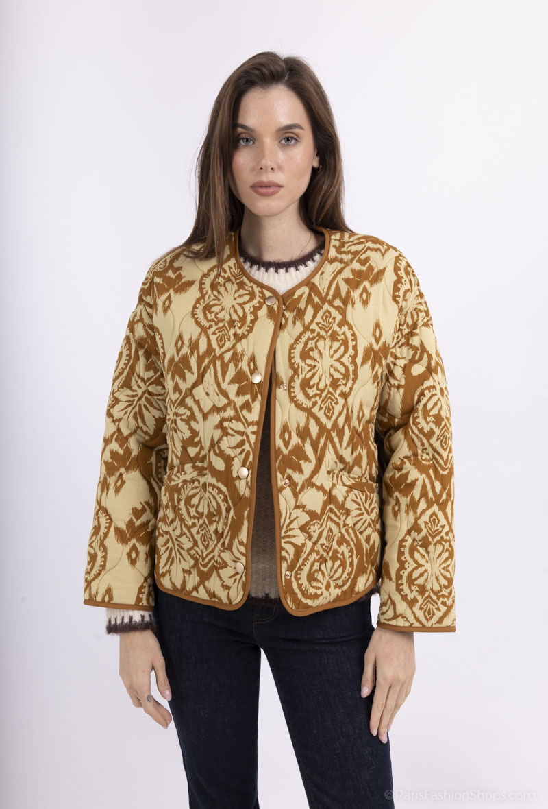 Wholesaler Cherry Paris - ZOELLA printed cotton quilted jacket