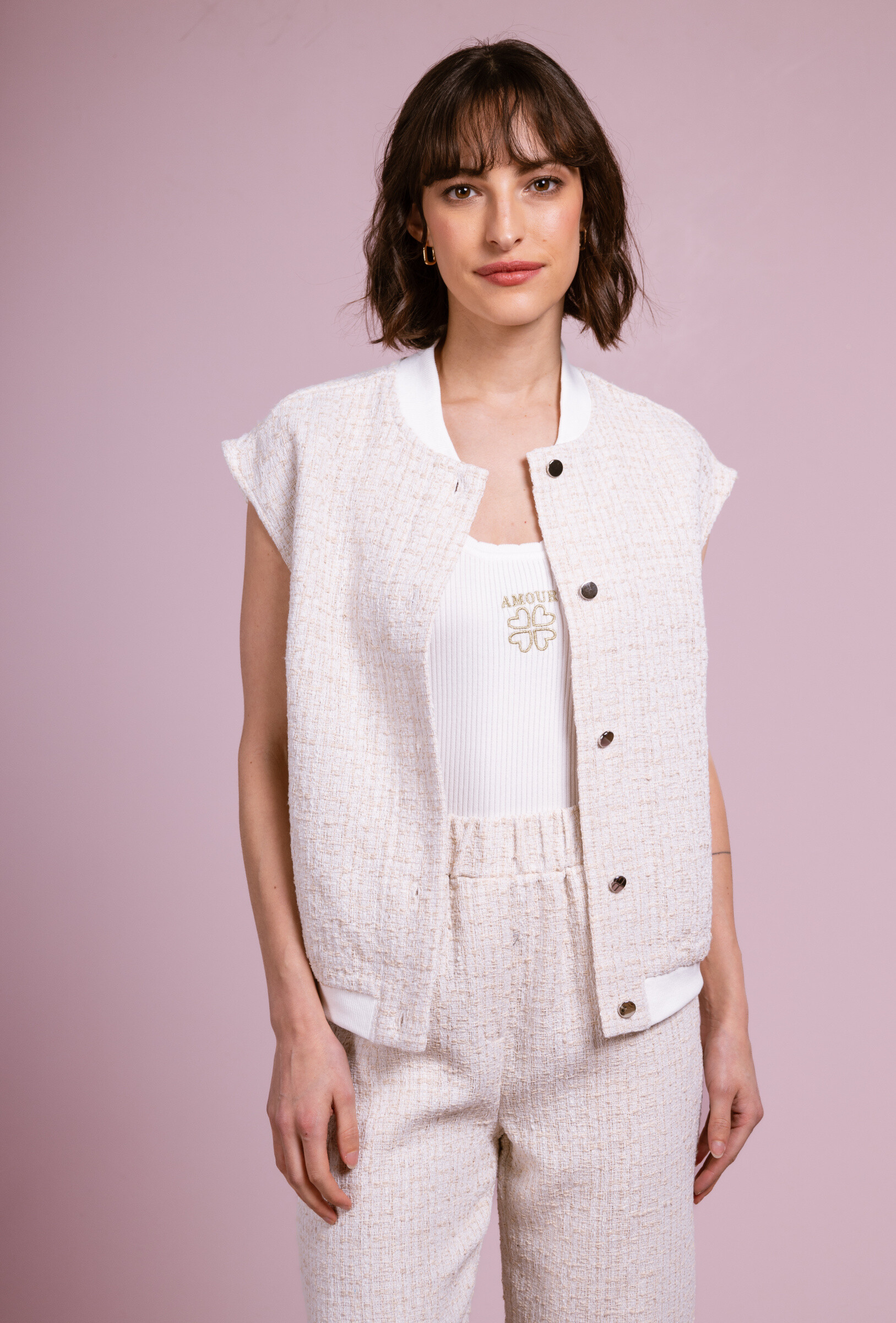 Wholesaler Cherry Paris - Long-sleeved cardigan with SIBEL jewelry
