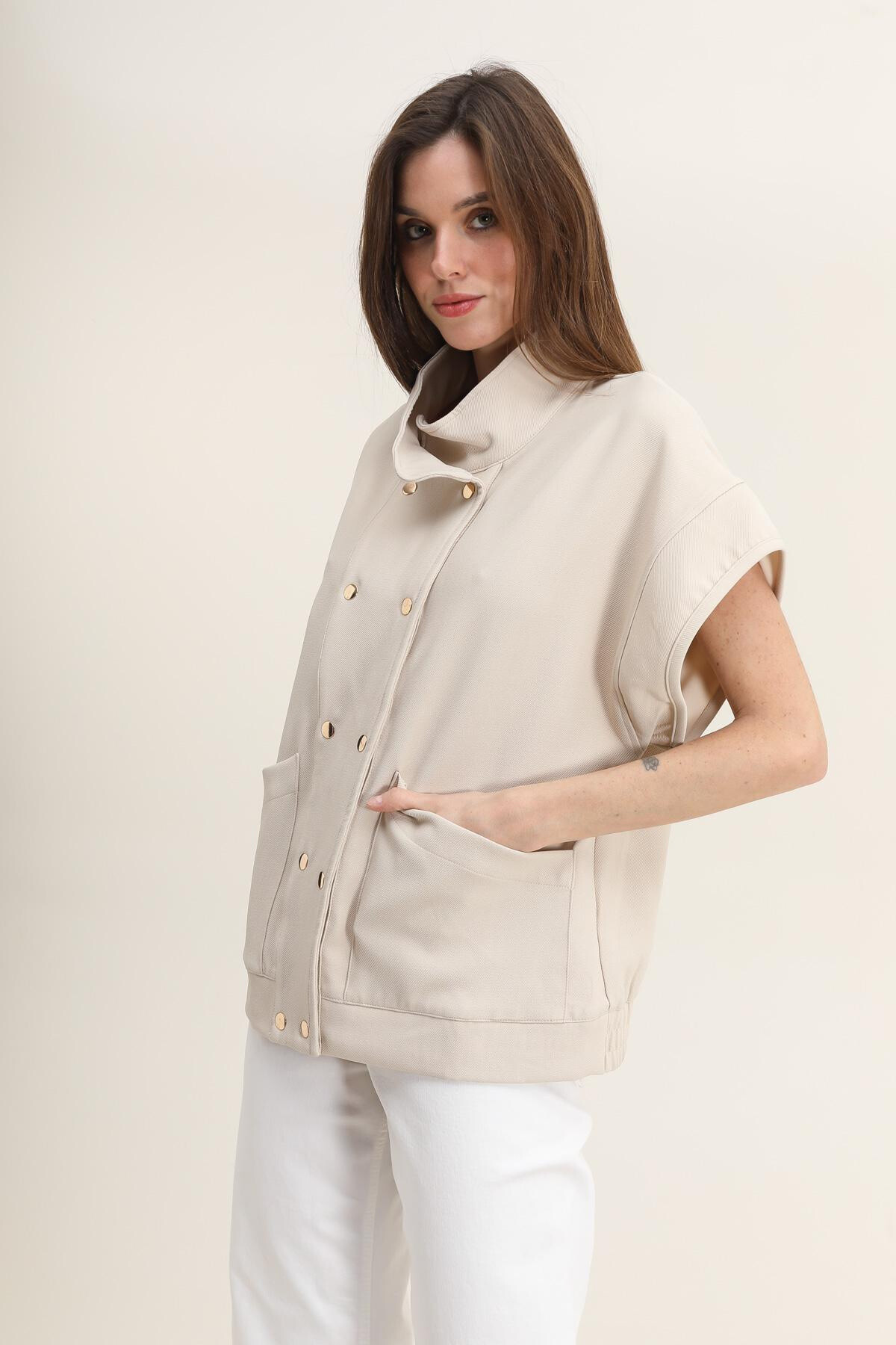 Wholesaler Cherry Paris - MARYEVE short-sleeved mid-length jacket