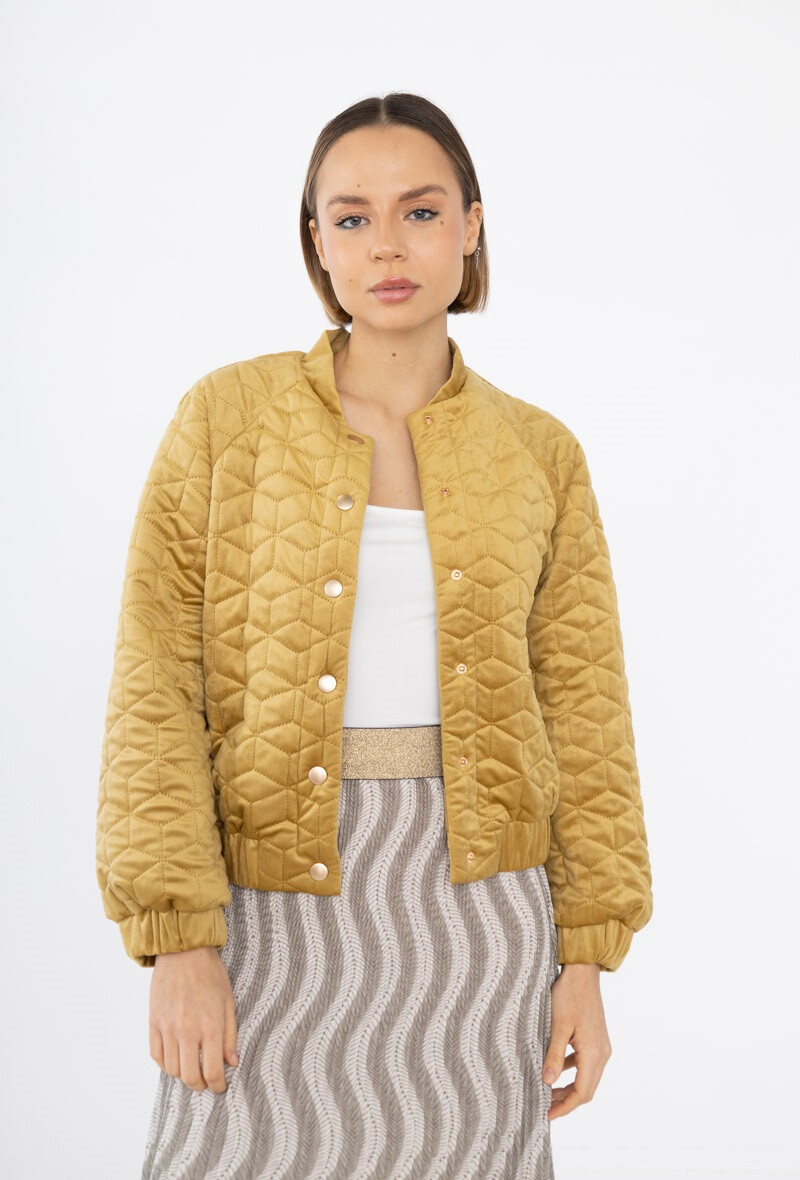Wholesaler Cherry Paris - MARTY quilted velvet bomber jacket