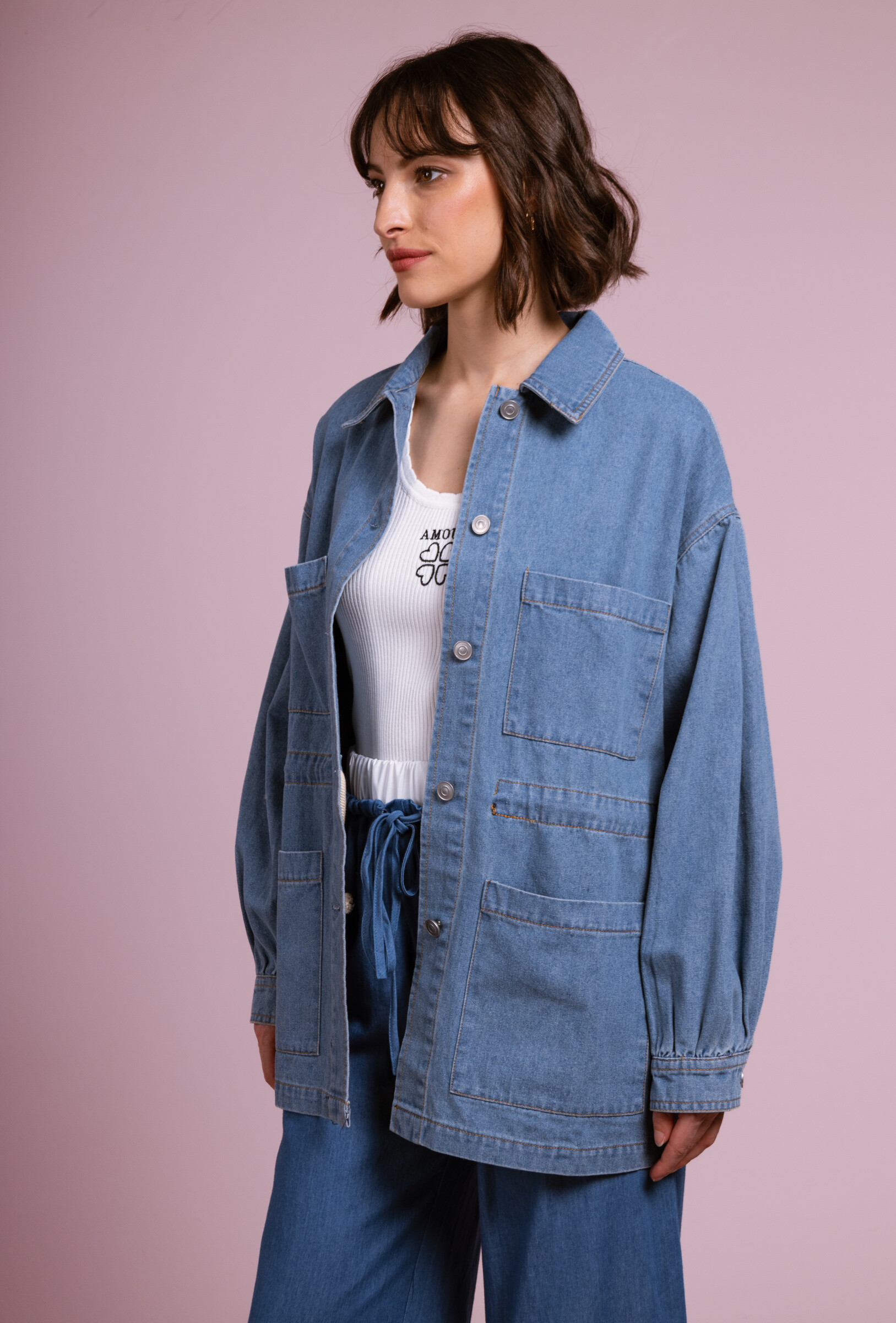 Wholesaler Cherry Paris - TIFENN multi-pocket denim jacket