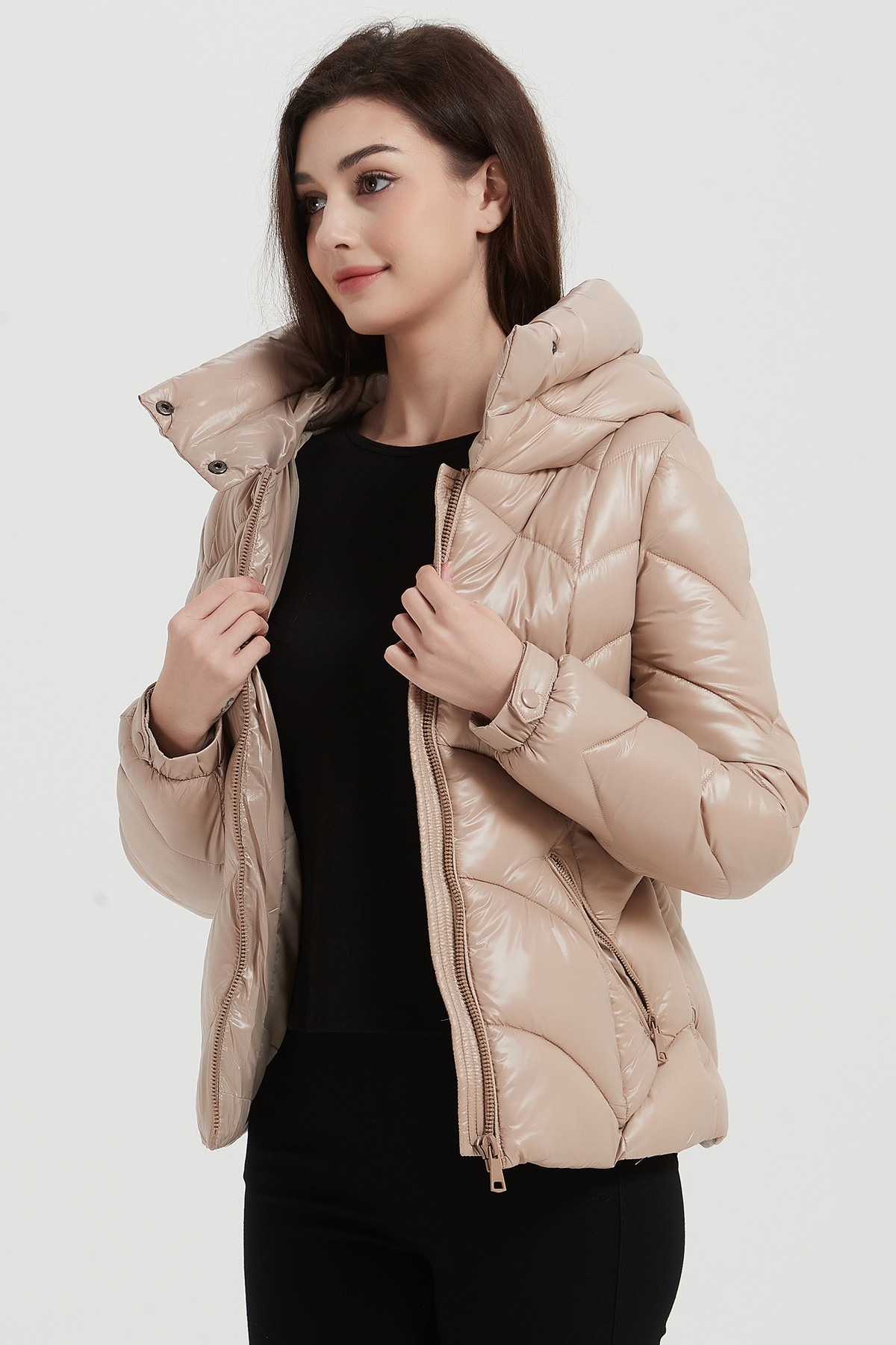 Wholesaler CHEVERY - Shiny Short Women's Puffer Jacket