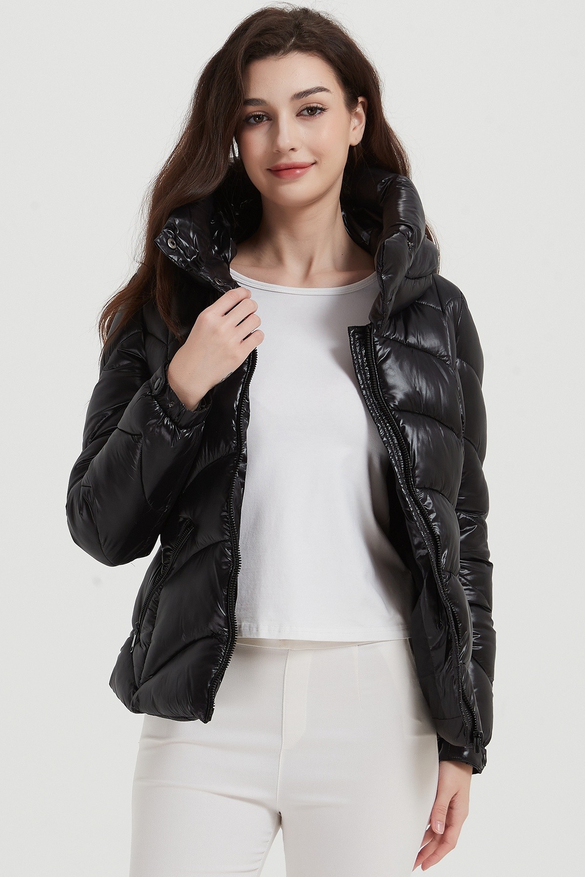 Wholesaler CHEVERY - Shiny Short Women's Puffer Jacket