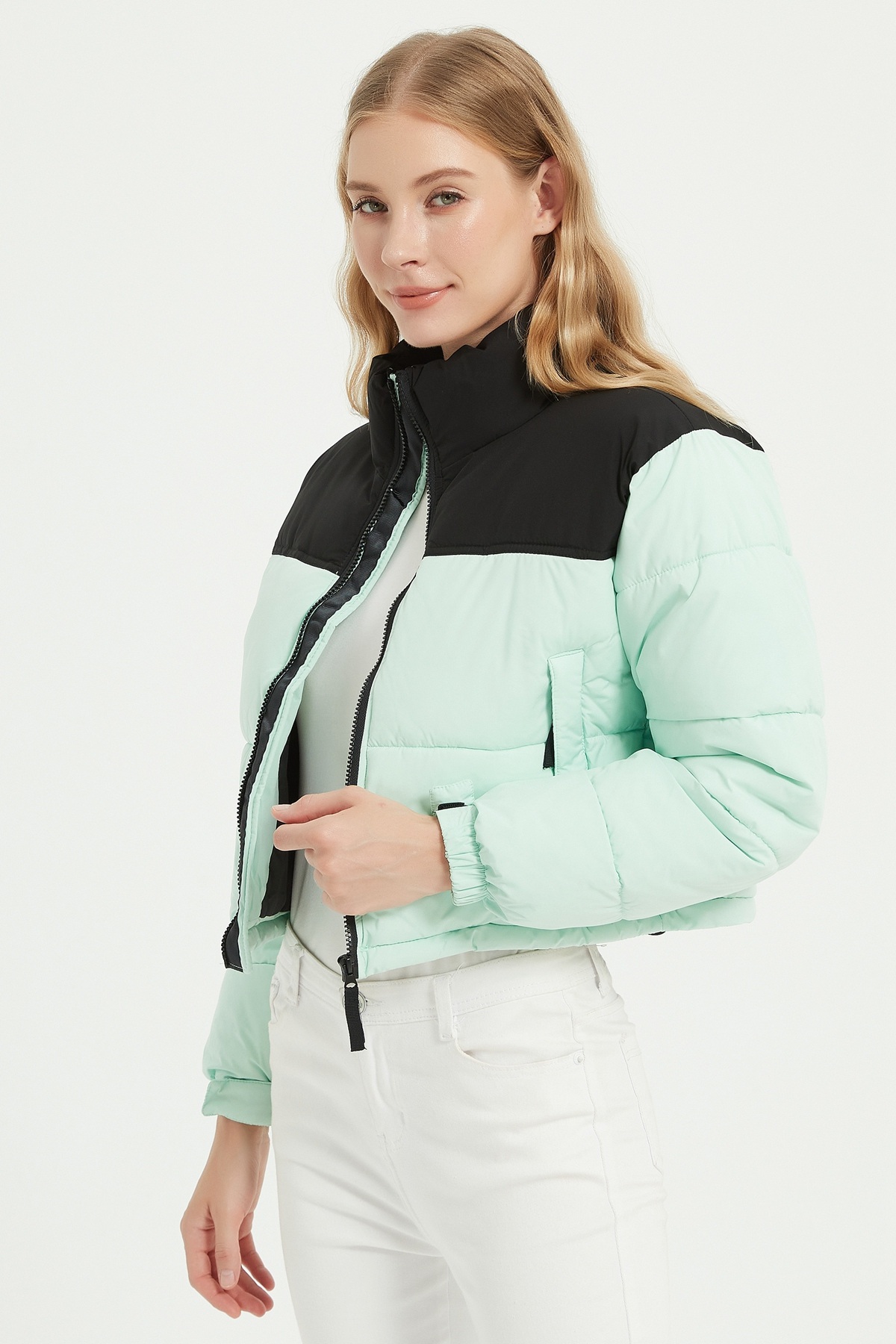 Wholesaler CHEVERY - Short Two-Tone Puffer Jacket
