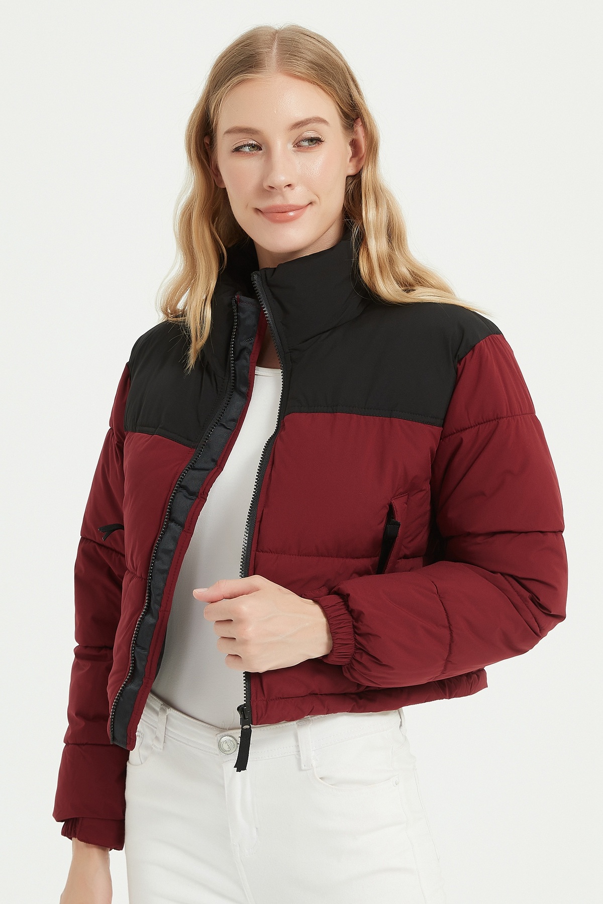Großhändler CHEVERY - Kurze Zweifarbige Daunenjacke