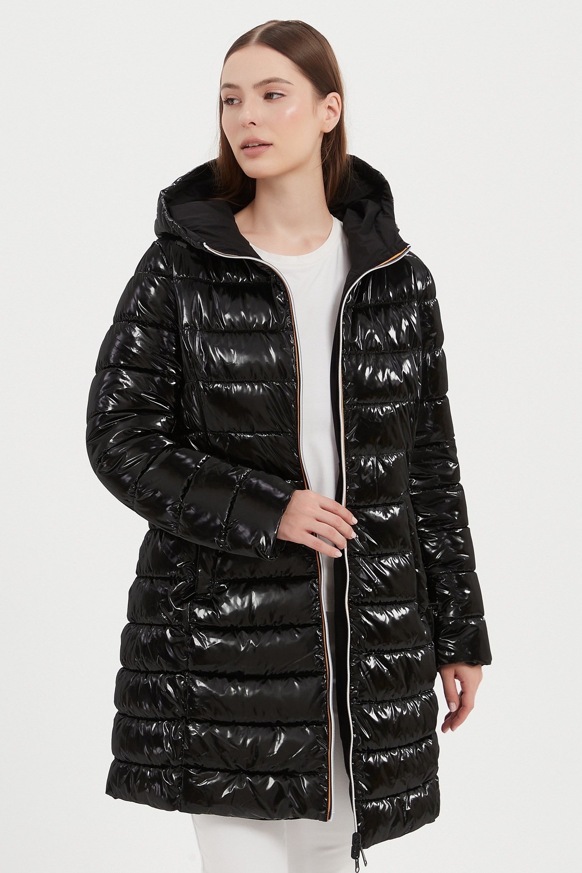 Wholesaler CHEVERY - Shiny Reversible Long Puffer Coat