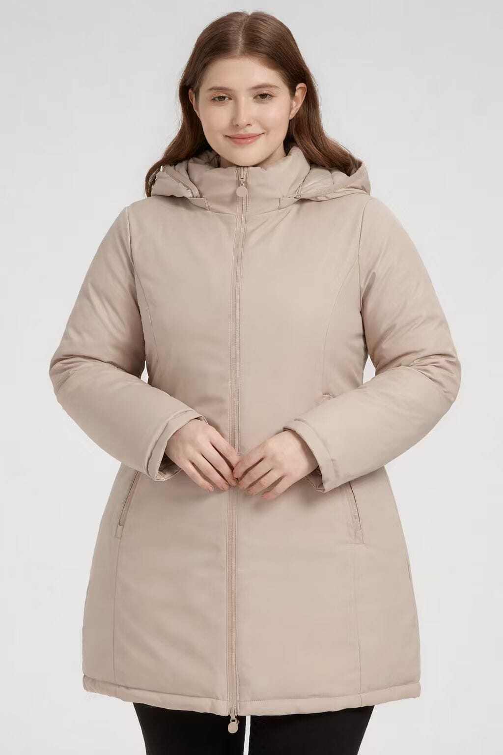Mayorista CHEVERY - Parka reversible acolchada de longitud media talla grande