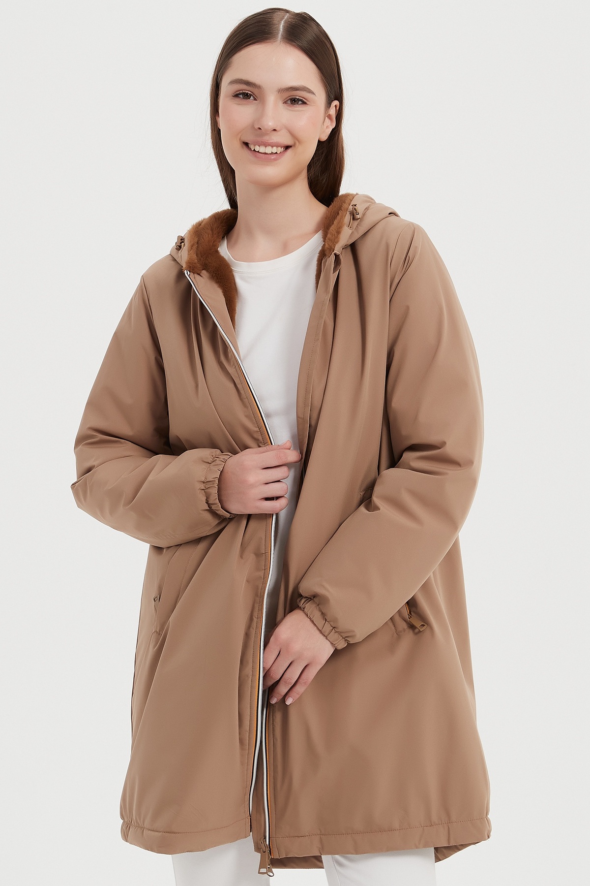 Großhändler CHEVERY - Damen-Mid-Length-Parka – Urbaner Stil & Lässige Eleganz