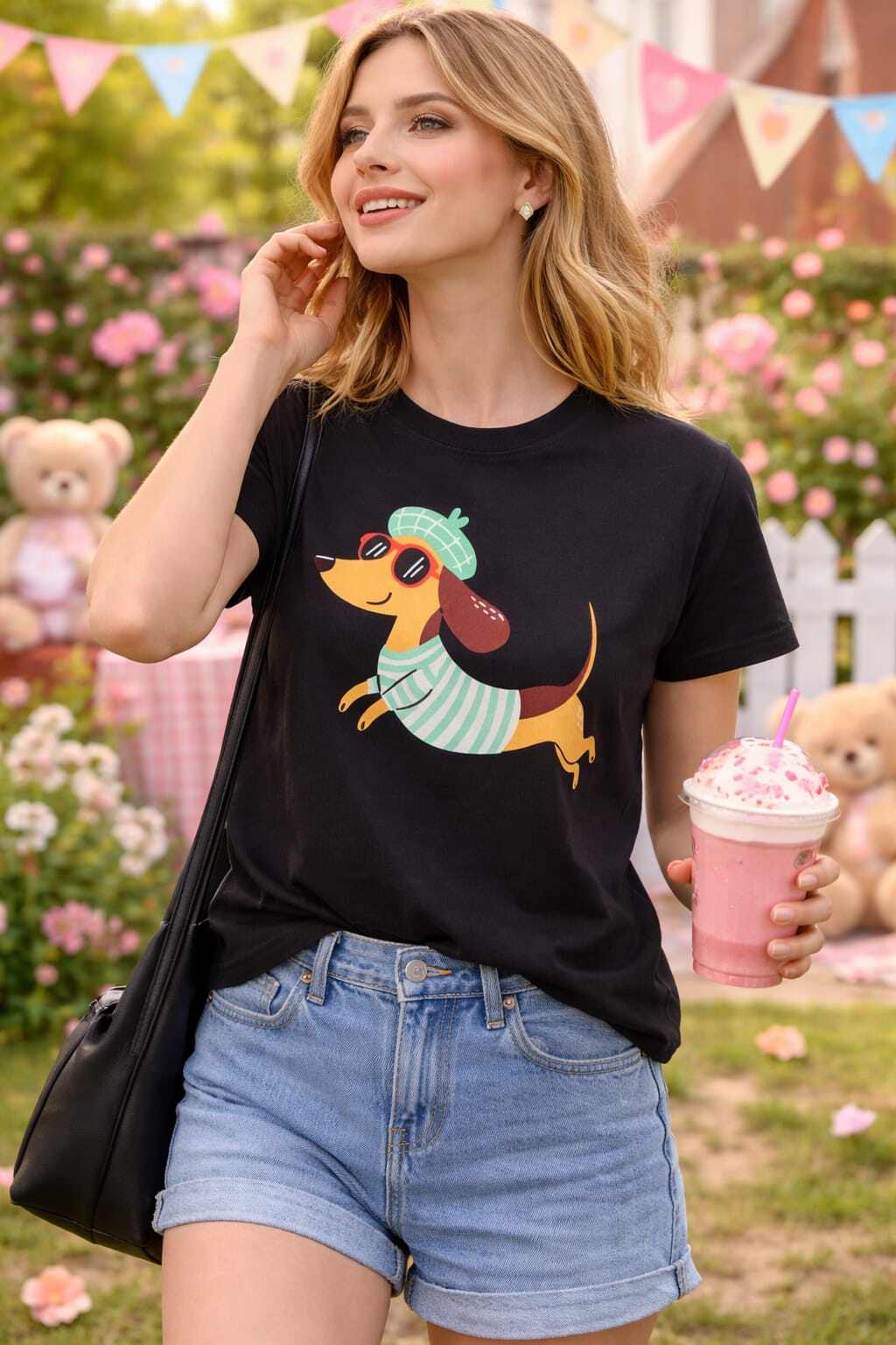 Mayorista CHEVERY - Camiseta para mujer “Doggy Chic”