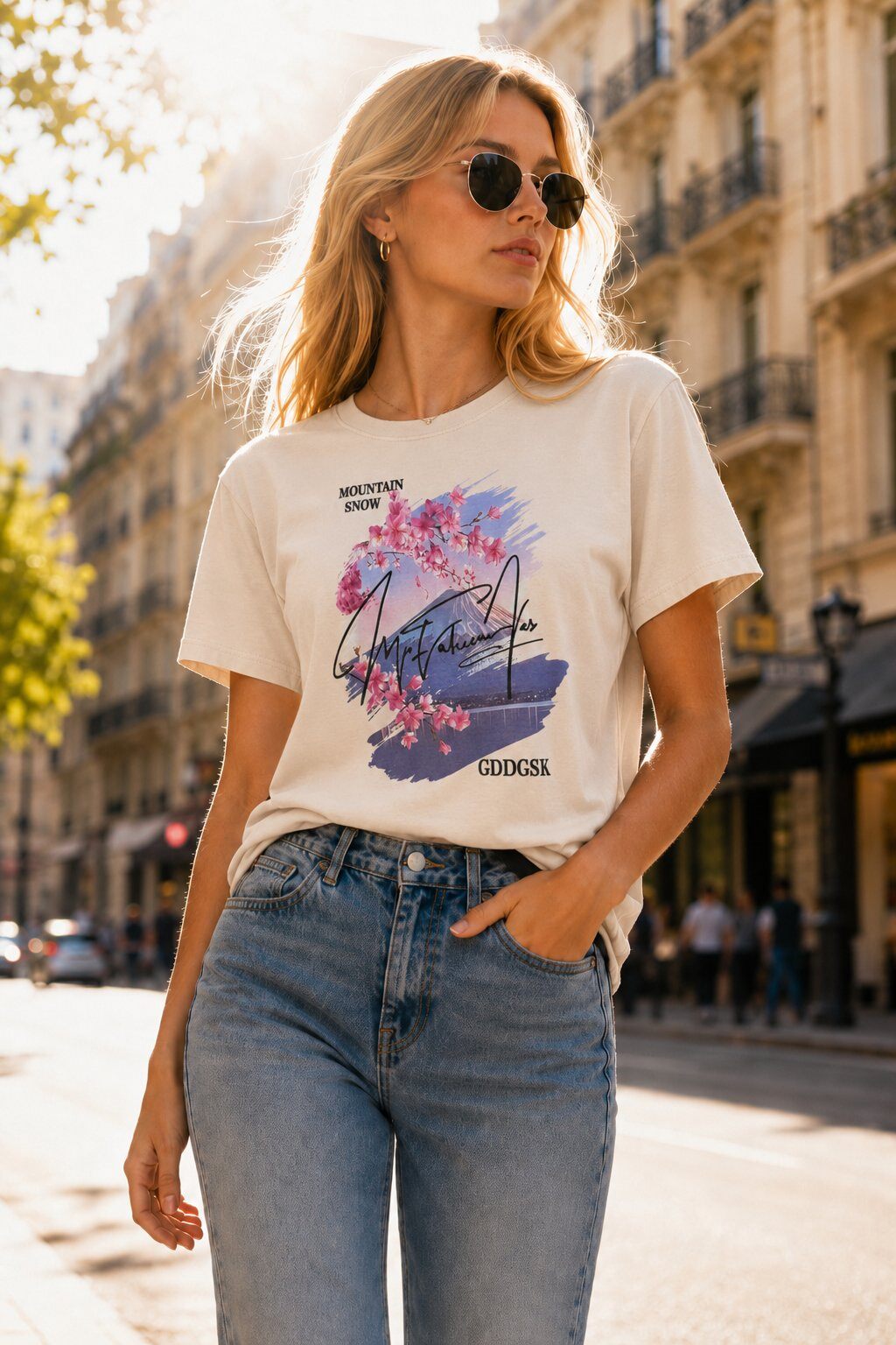 Mayorista CHEVERY - Camiseta de mujer Mountain Snow