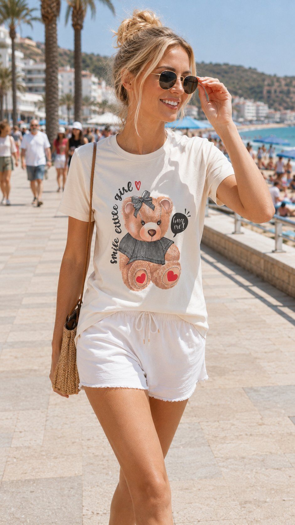 Mayorista CHEVERY - Camiseta de mujer “Smile Little Girl”