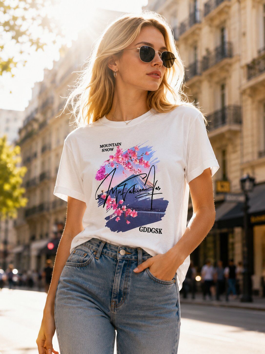 Mayorista CHEVERY - Camiseta de mujer Mountain Snow