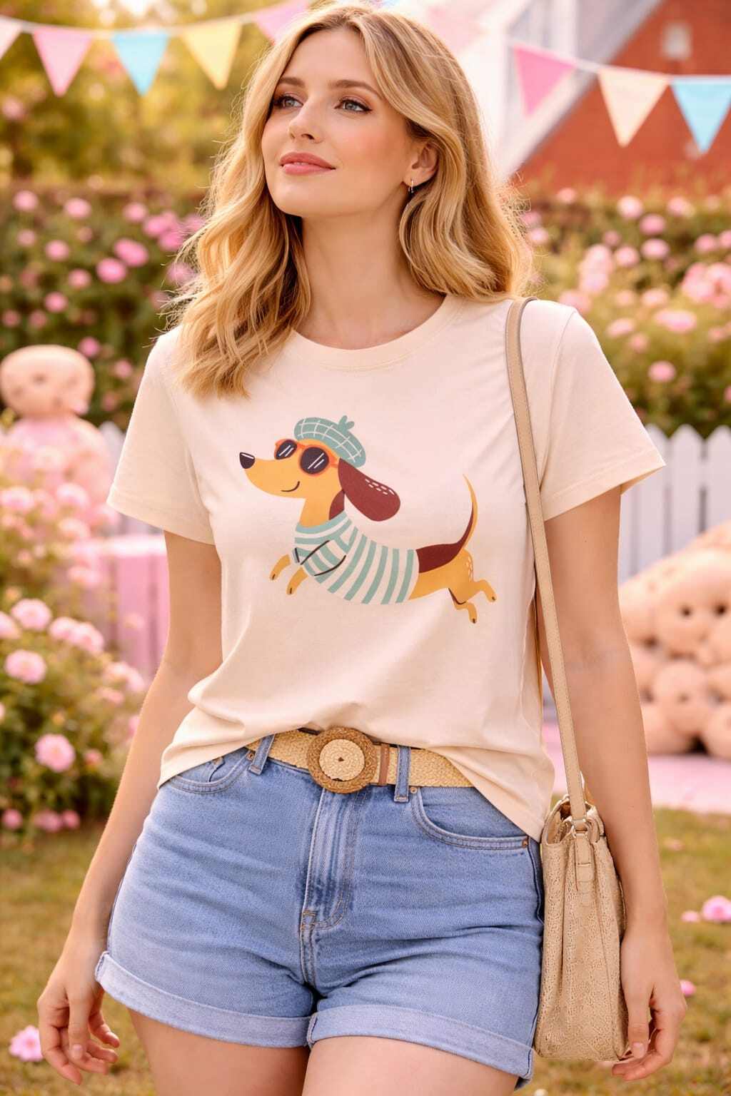 Mayorista CHEVERY - Camiseta para mujer “Doggy Chic”