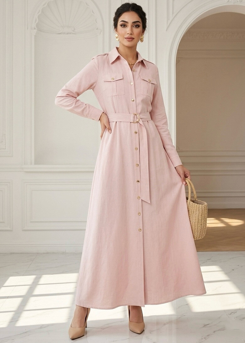 Long modest abaya dress, modern arabic style, lantern sleeves, delicate  deco lace, adjustable waist | Paris Fashion Shops